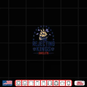 Design Rejecting Kings Since 1776 Vintage Patriotic no kings Shirt