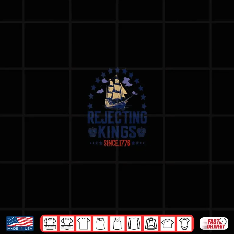Rejecting Kings Since 1776 Vintage Patriotic No Kings Shirt 3 Design Rejecting Kings Since 1776 Vintage Patriotic no kings Shirt