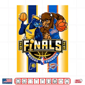 Indiana Pacers Vs Oklahoma City Thunder 2025 Nba Finals Mascot Shirt 4 Design Indiana Pacers Vs Oklahoma City Thunder 2025 NBA Finals Mascot Shirt