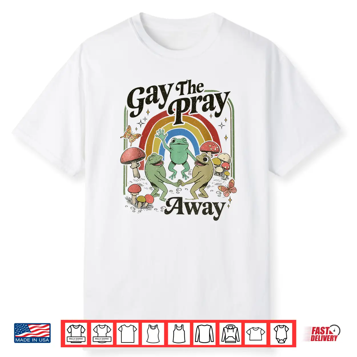 Gay The Pray Away Retro Cottagecore Frog And Toad Shirt
