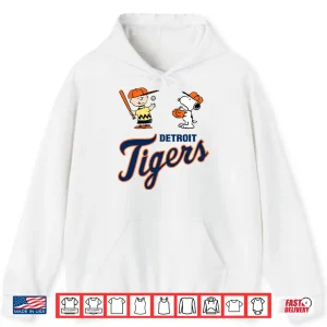 Peanuts Charlie Brown And Snoopy Detroit Tigers Shirt 1 Hoodie Peanuts Charlie Brown And Snoopy Detroit Tigers Shirt