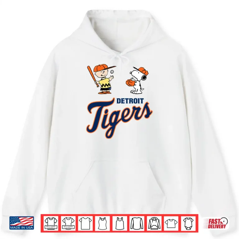 Hoodie Peanuts Charlie Brown And Snoopy Detroit Tigers Shirt