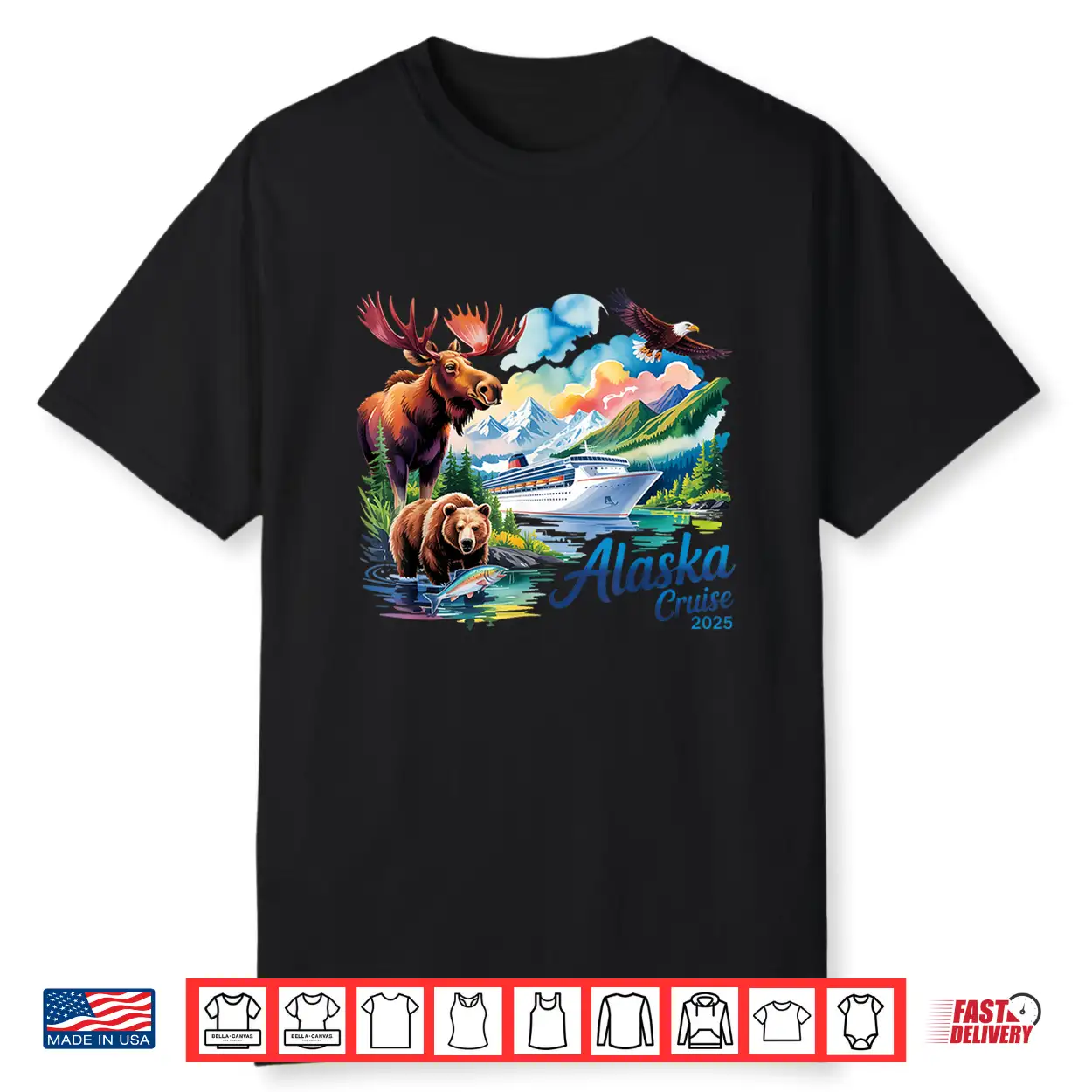 Alaska Cruise 2025 Matching Family Friends And Group Alaskan Shirt Alaska Cruise 2025 Matching Family Friends And Group Alaskan Shirt