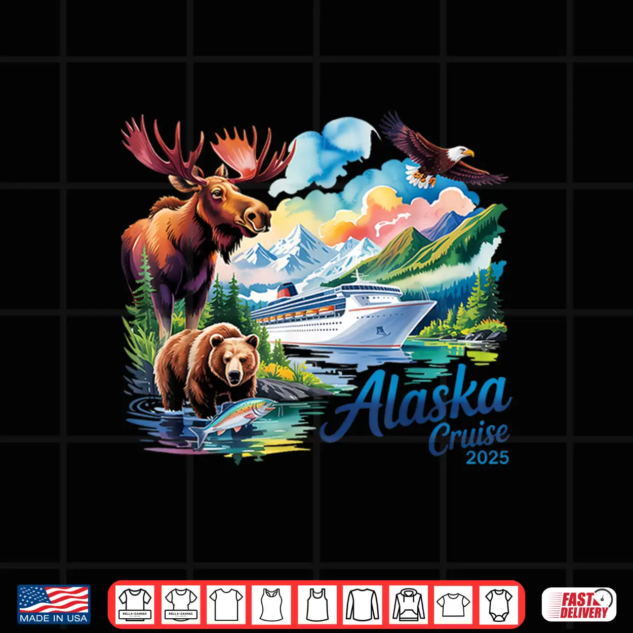 Alaska Cruise 2025 Matching Family Friends And Group Alaskan Shirt Alaska Cruise 2025 Matching Family Friends And Group Alaskan Shirt
