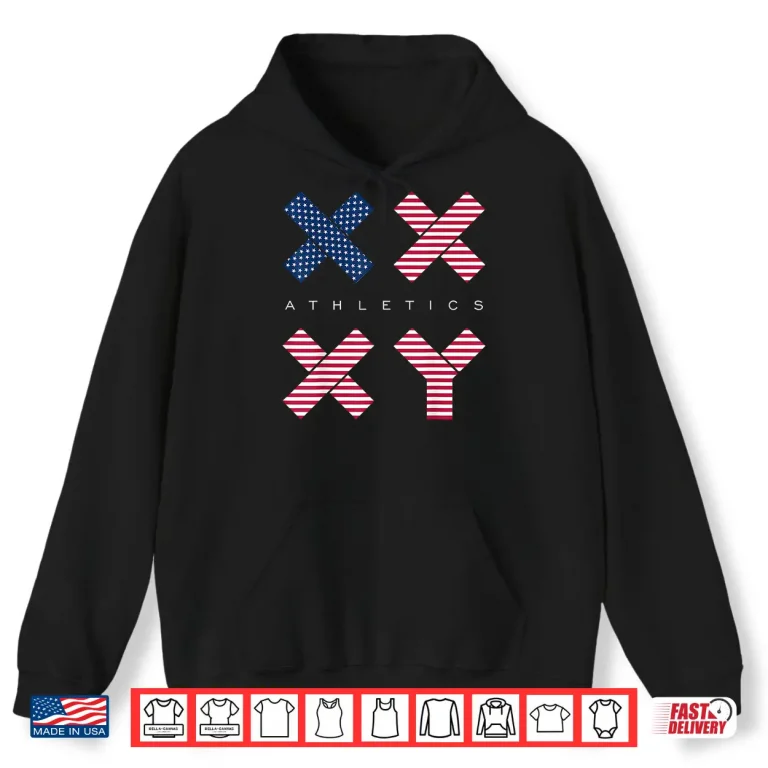 Hoodie Gender Genetic American Flag XX XY Athletics Shirt