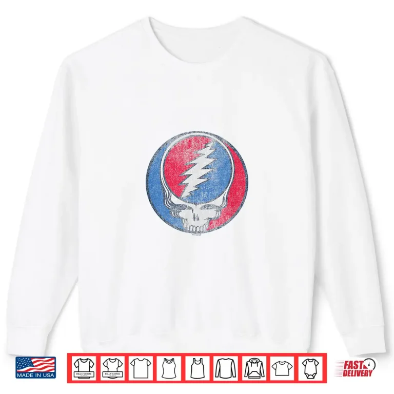 Sweatshirt Grateful Dead Distressed Steal Your Face Logo Vintage Band Shirt