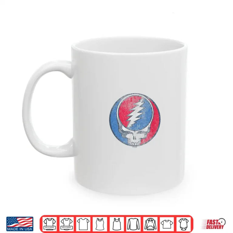 Mug Grateful Dead Distressed Steal Your Face Logo Vintage Band Shirt