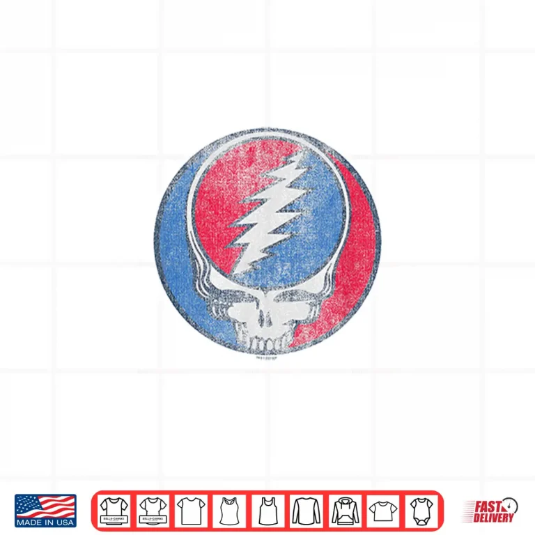 Design Grateful Dead Distressed Steal Your Face Logo Vintage Band Shirt