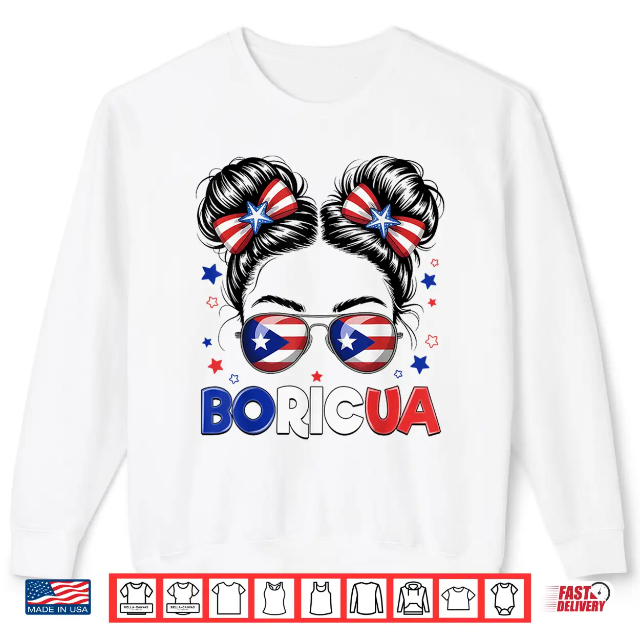 Messy Bun Puerto Rican Boricua Puerto Rico Hispanic Heritage Shirt Messy Bun Puerto Rican Boricua Puerto Rico Hispanic Heritage Shirt