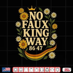 Design No Faux King Way 86 47 Resist 70s Retro Floral Shirt