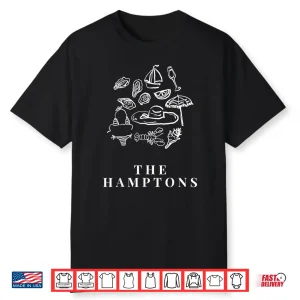 The Hamptons Ny Trendy Summer Beach Aesthetic Shirt