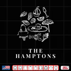 Design The Hamptons NY Trendy Summer Beach Aesthetic Shirt