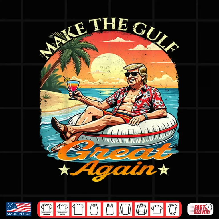Design Vintage Make The Gulf Great Again Funny Retro Shirt