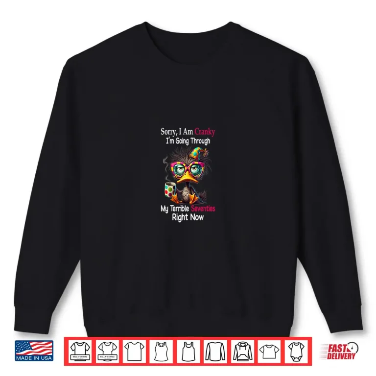 Sweatshirt Sorry I Am Cranky Im Going Through My Terrible Seventies Shirt
