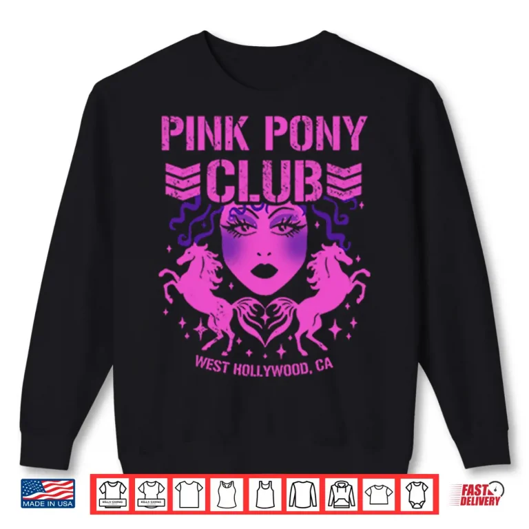 Sweatshirt Pink Pony Club West Hollywood CA Shirt