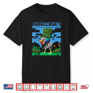 Minecraft Chicken Jockey Day Walk Poster Shirt