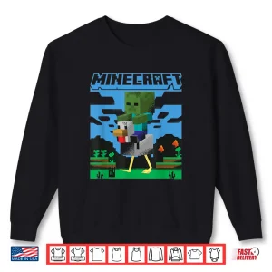 Sweatshirt Minecraft Chicken Jockey Day Walk Poster Shirt