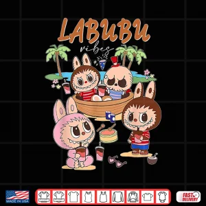 Design Funny Summer Vibes Labubu Funny Summer Vacation Shirt