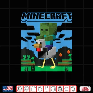 Design Minecraft Chicken Jockey Day Walk Poster Shirt