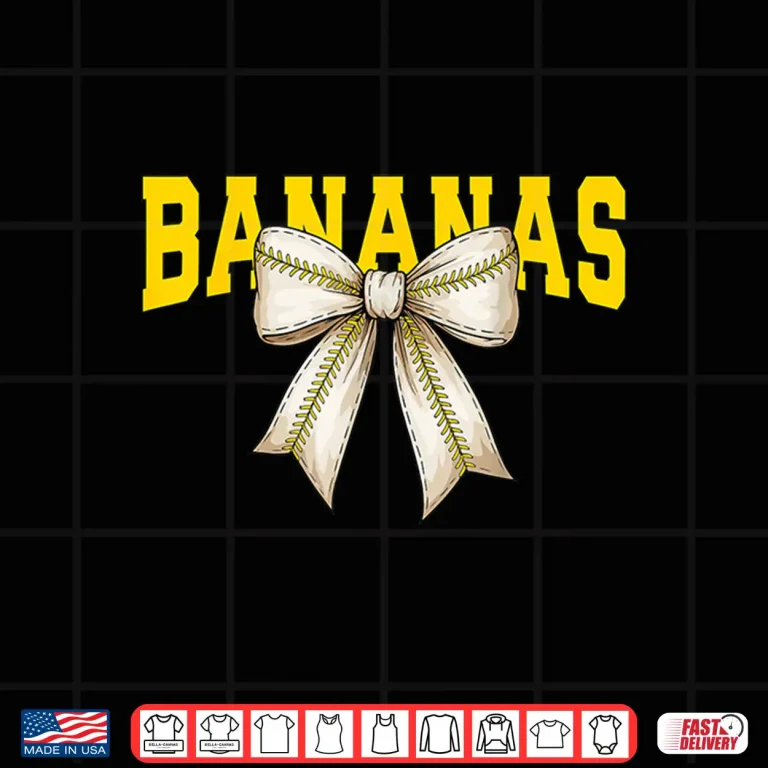 Design Retro Banana Coquette Bow Shirt