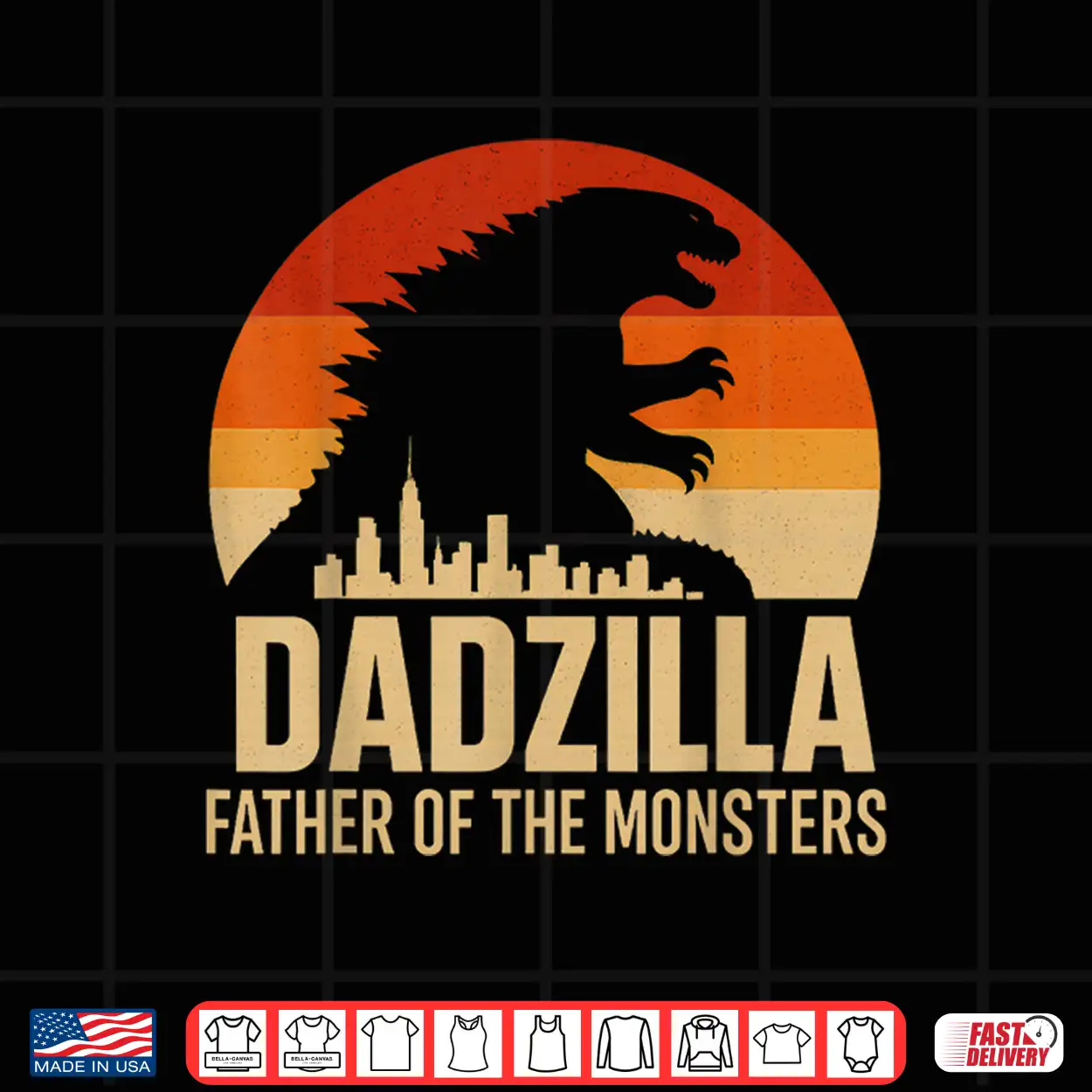Vintage Dadzilla Father Of The Monsters Shirt Vintage Dadzilla Father Of The Monsters Shirt