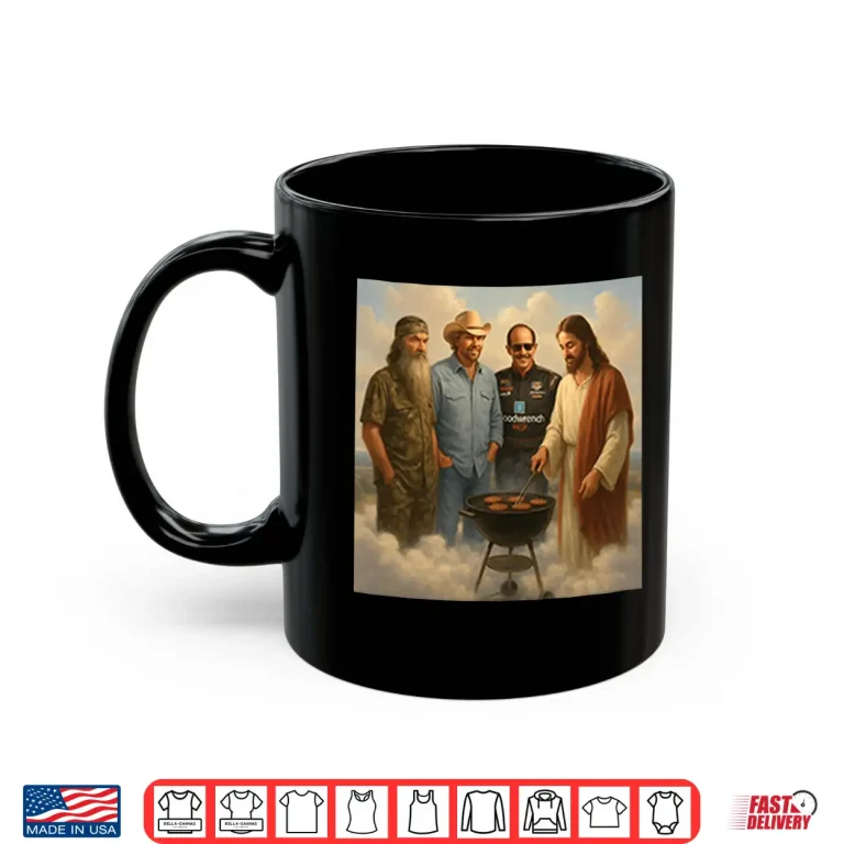 Mug The Real Gang Meetup In Heaven Phil Robertson Dale Earnhardt Toby Keith Shirt