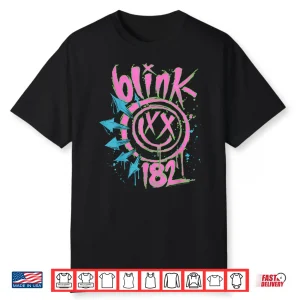 Blink 182 Neon Rock Music Band Shirt