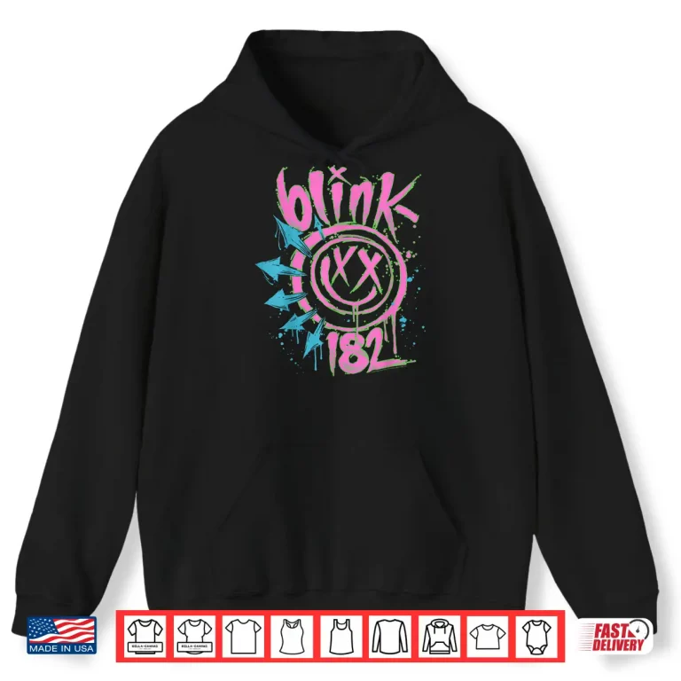 Hoodie Blink 182 Neon Rock Music Band Shirt