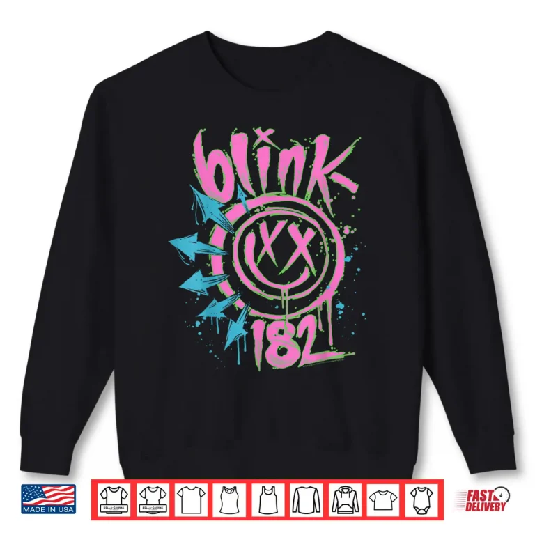 Sweatshirt Blink 182 Neon Rock Music Band Shirt