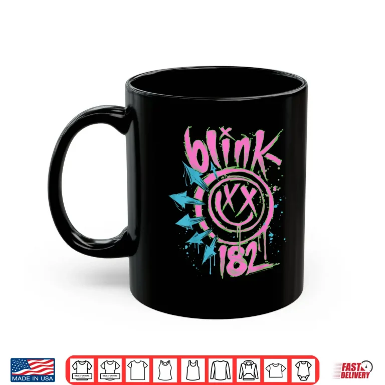 Mug Blink 182 Neon Rock Music Band Shirt