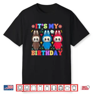 Funny Labubu Birthday Tee Girls Kids Labubu Bday Decoration Shirt