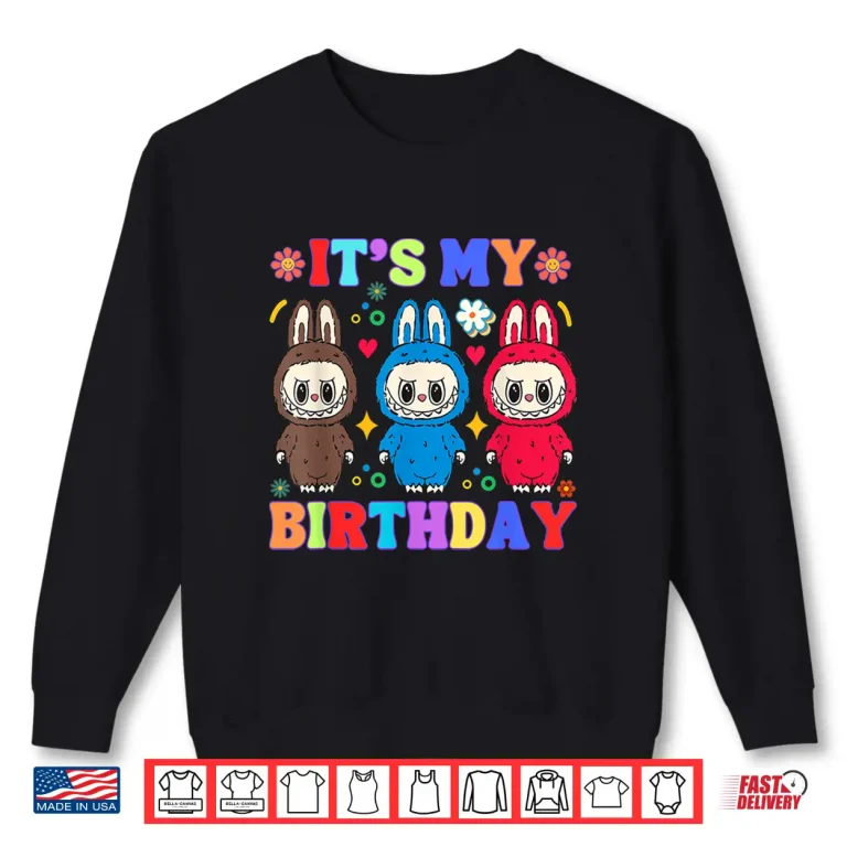 Sweatshirt Funny Labubu Birthday tee Girls Kids Labubu Bday Decoration Shirt
