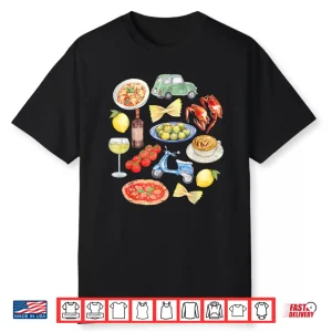 Italy Aesthetic Watercolor Vibes Graphic Shirt
