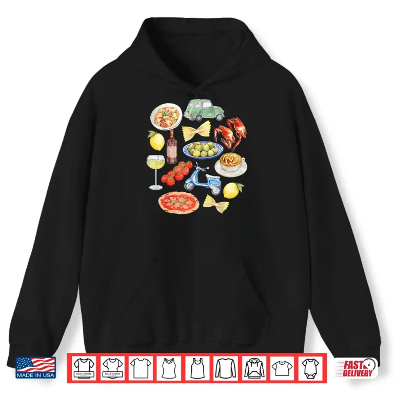 Hoodie Italy Aesthetic Watercolor Vibes Graphic Shirt