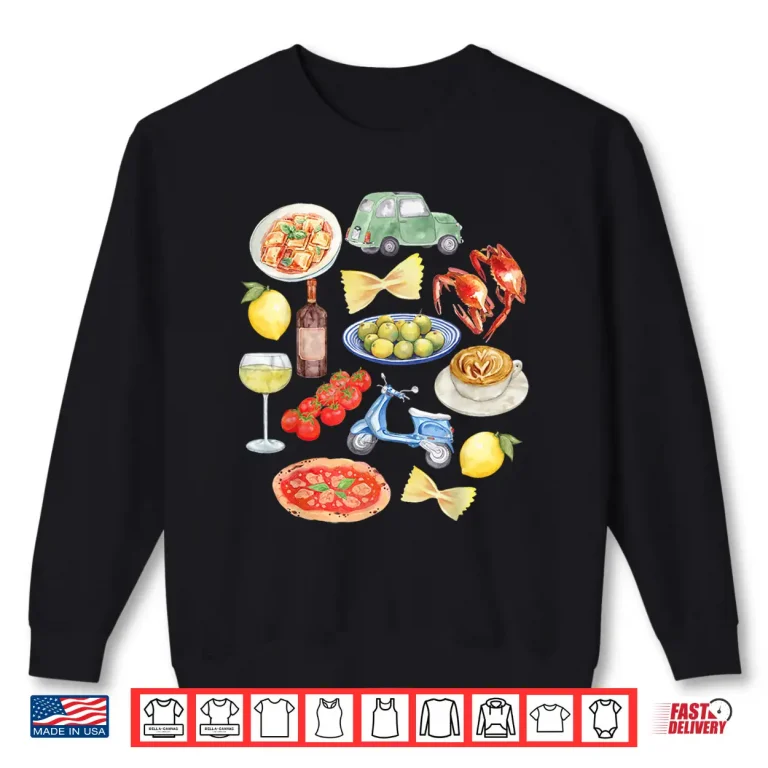 Sweatshirt Italy Aesthetic Watercolor Vibes Graphic Shirt