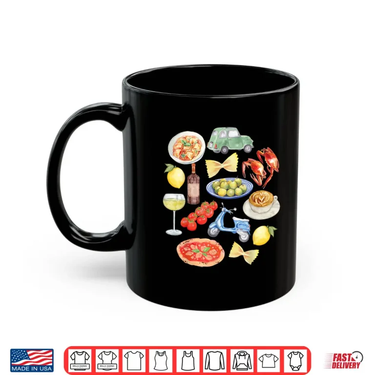 Mug Italy Aesthetic Watercolor Vibes Graphic Shirt