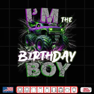 Design Im The Birthday Monster Truck Group Family Matching Party Shirt