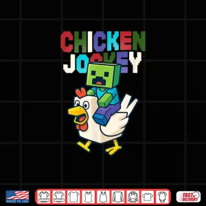 Design Jock Chicken Shirt Funny Riding Chicken Pixel Art Gamer Shirt