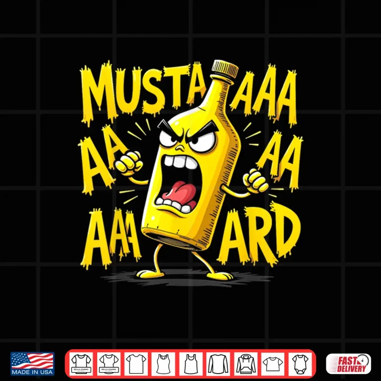 Design Mustard Bottle Scream Funny Condiment Rap Humor Shirt