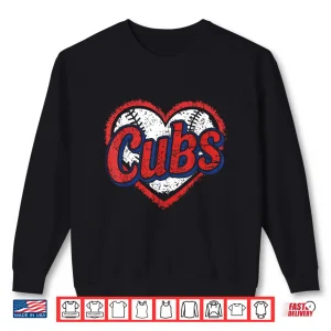 Sweatshirt Vintage Cubs Heart Shirt