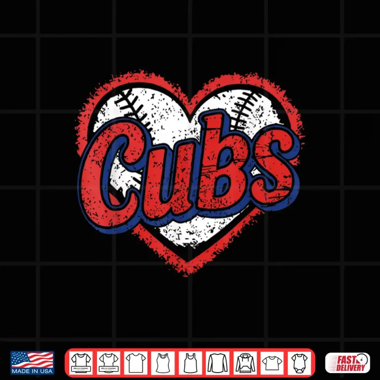 Design Vintage Cubs Heart Shirt