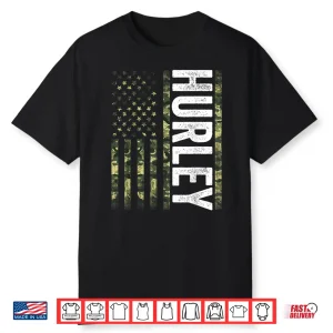 Hurley Ky Vintage Us American Flag Retro Shirt