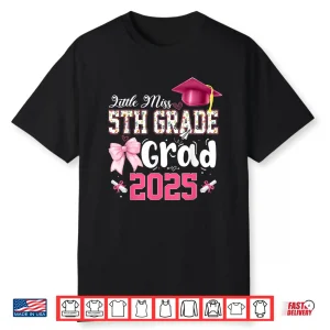 Little Miss 5Th Grade Graduation Graduate Coquette Bow Shirt