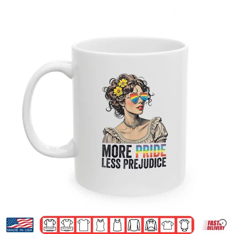 Mug More Pride Less Prejudice LGBT Queer Vintage Art Aesthetic Shirt