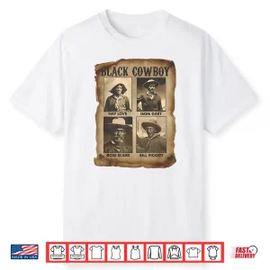 Black Cowboy Western Rodeo Melanin Black History Texas Shirt