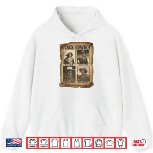 Hoodie Black Cowboy Western Rodeo Melanin Black History Texas Shirt