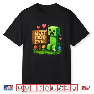 Best Dad Ever Father’S Day Video Game Pixel Shirt