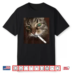 Cat Meme Cat Smoking Cigarette Shirt