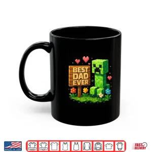 Mug Best Dad Ever Fathers Day Video Game Pixel Shirt 1