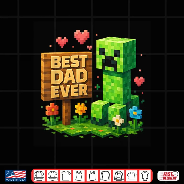 Design Best Dad Ever Fathers Day Video Game Pixel Shirt 1